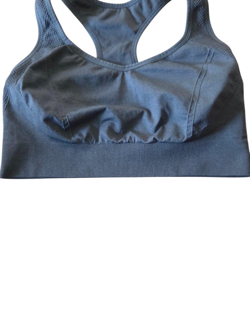 Supportive Racerback Seamless Sports Bra - Slate